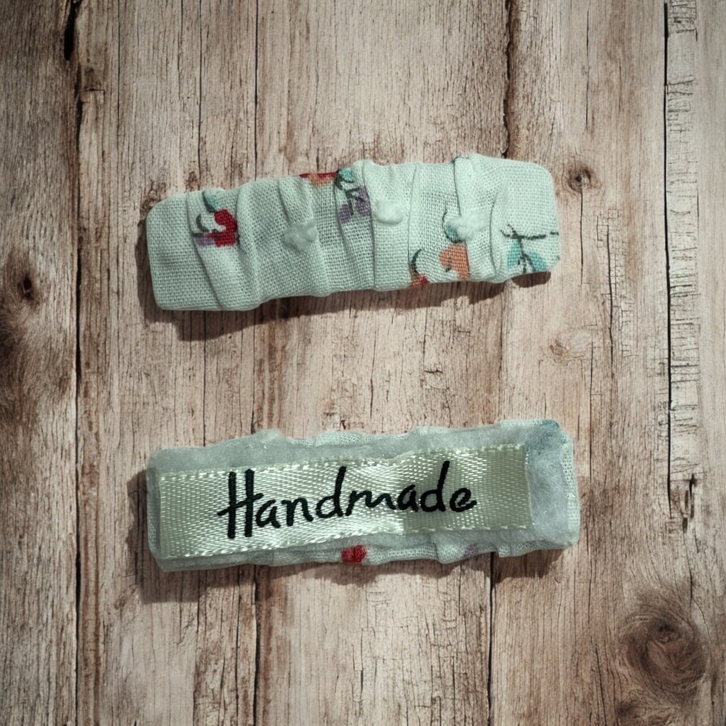 2-Piece Set: 5cm Kids Floral Fabric Hair Clip – Handmade Barrette for Girls