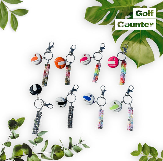 ✨ Custom Golf Stroke Counter ⛳ | Personalized Name & Motivational Keychain / ✨ 맞춤형 골프 카운터 ⛳ | 이름·응원 문구 주문제작 키홀더