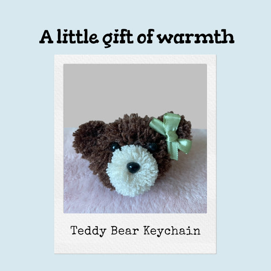 ✨ Handmade Teddy Bear Keychain 🎀 | Cute Bow Bag Charm & Gift Idea 🐻 / ✨ 핸드메이드 곰돌이 키링 🎀 | 여성스럽고 귀여운 가방참 & 선물용 열쇠고리 🐻