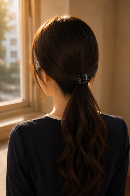 ✨ Wear a Piece of Korea | Handmade Hunminjeongeum Hangul Hair Tie 🇰🇷 / ✨ 한국의 이야기를 머리에 담다 | 핸드메이드 훈민정음 홀로그램 한글 머리끈 🇰🇷
