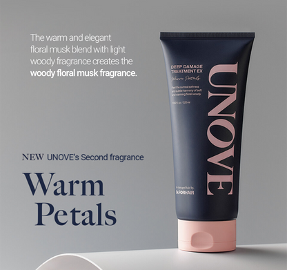 UNOVE Large Capacity Deep Damage Treatment EX Duo Set (Tender Bloom 320mL+Warm Petal 320mL)