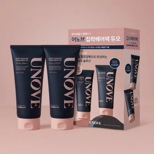 UNOVE Large Capacity Deep Damage Treatment EX Duo Set (Tender Bloom 320mL+Warm Petal 320mL)