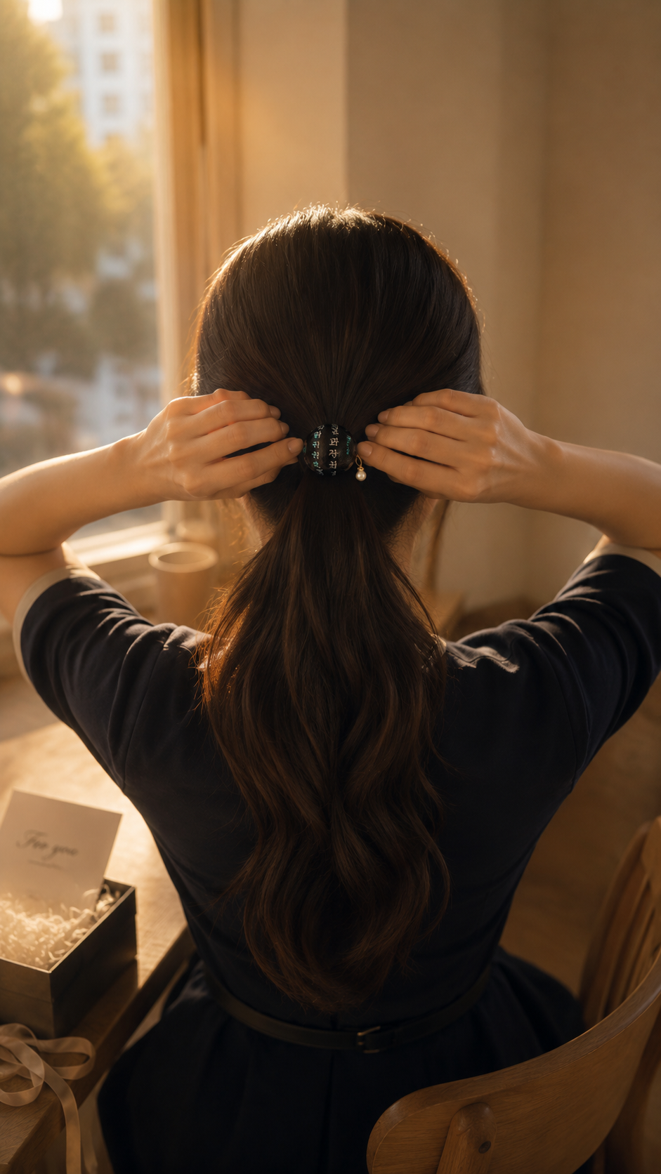 ✨ Wear a Piece of Korea | Handmade Hunminjeongeum Hangul Hair Tie 🇰🇷 / ✨ 한국의 이야기를 머리에 담다 | 핸드메이드 훈민정음 홀로그램 한글 머리끈 🇰🇷
