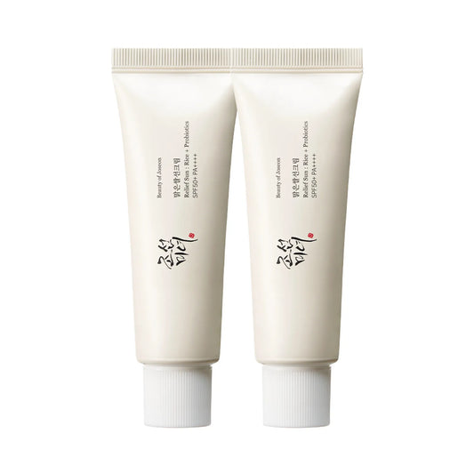 Beauty of Joseon Relief Sun: Rice + Probiotics SPF50+ PA++++ (50mL x 2) | Korean Hydrating Sunscreen – No White Cast, Lightweight UV Protection
