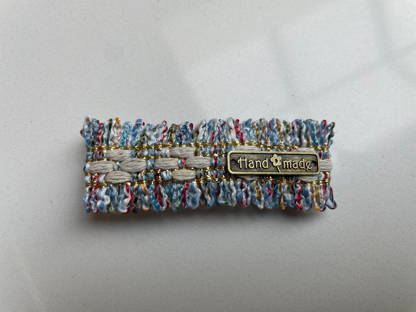 6.5cm - Handmade Tweed Hair Clip, Multicolor Hair Accessory, Elegant Hair Barrette for Women, Unique Gift Idea, Hair Pin