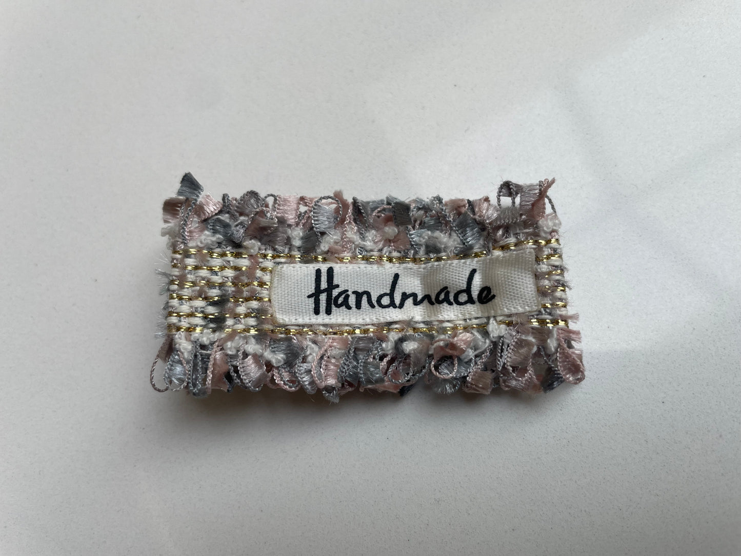 2.36inch(6cm) Handmade Tweed Flower Patch, Chic Boho Elegant Fabric for DIY Crafts & Hair Accessories, Hair Pin, Hair Clip