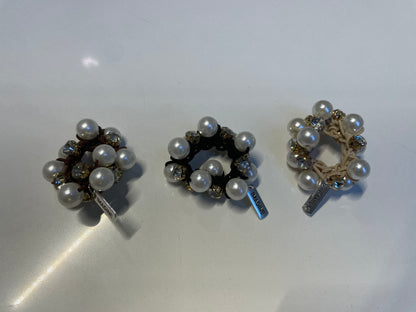 6cm - Elegant Handmade Pearl Hair Tie with Crystal Accents, Stretchy Elastic Hair Accessory, Chic and Stylish Hair Band, Perfect for Any Occasion