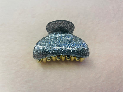 5cm - Glitter Hair Claw Clip, Sparkly Hair Accessory, Small Claw Clips, Women’s Hair Clips, Glittery Gold Clip, Stylish Silver Clip, Handmade Hair Clip