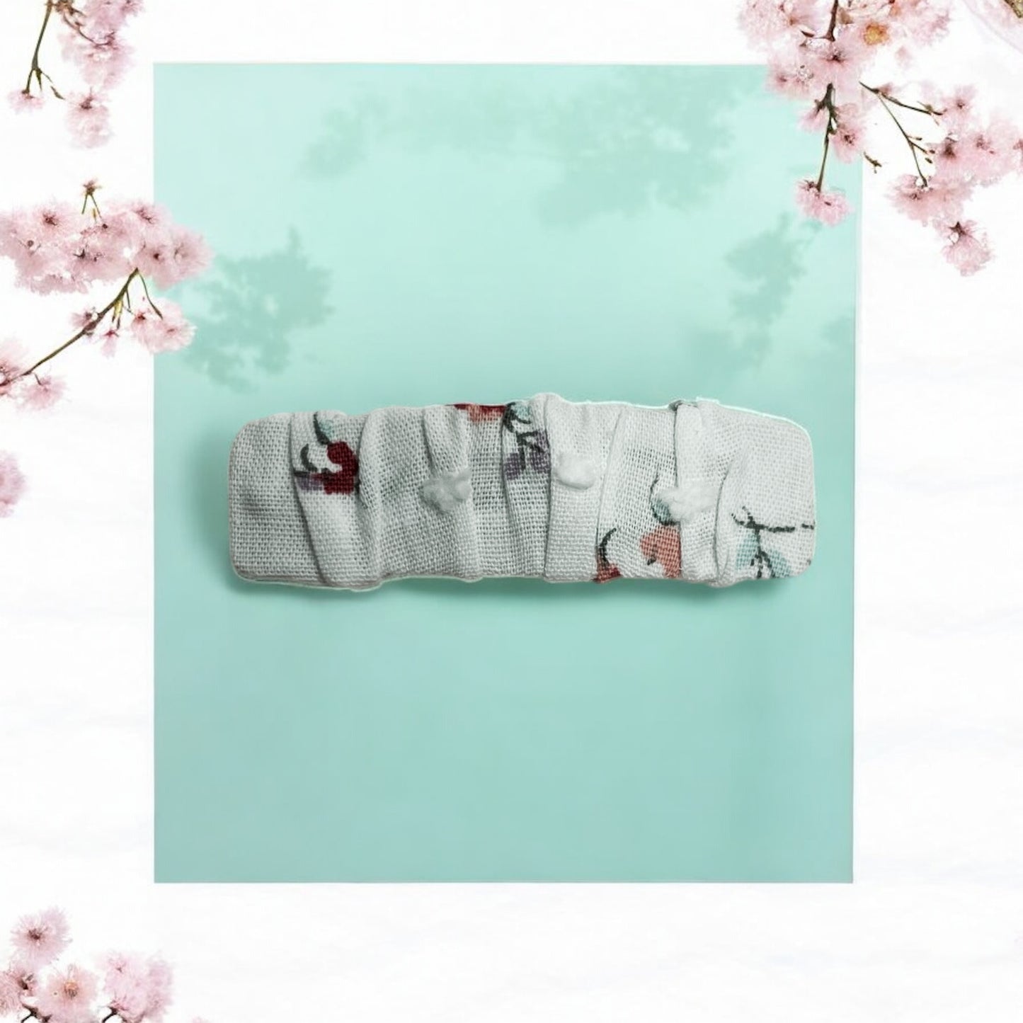 2-Piece Set:  5cm Kids Floral Fabric Hair Clip – Handmade Barrette for Girls