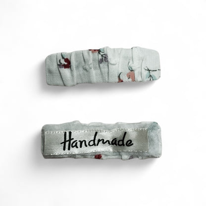 2-Piece Set:  5cm Kids Floral Fabric Hair Clip – Handmade Barrette for Girls