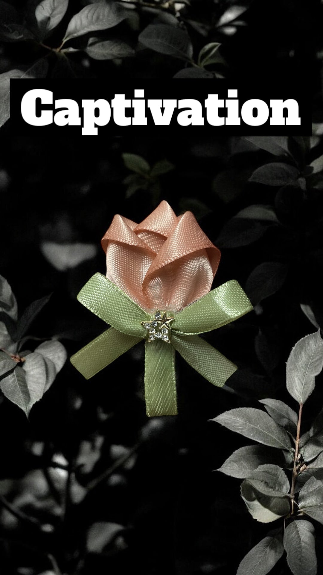 2-Piece Set: Handmade Rose Ribbon Hair Clips – Elegant Floral Barrette for Girls