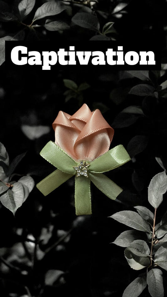 2-Piece Set: Handmade Rose Ribbon Hair Clips – Elegant Floral Barrette for Girls