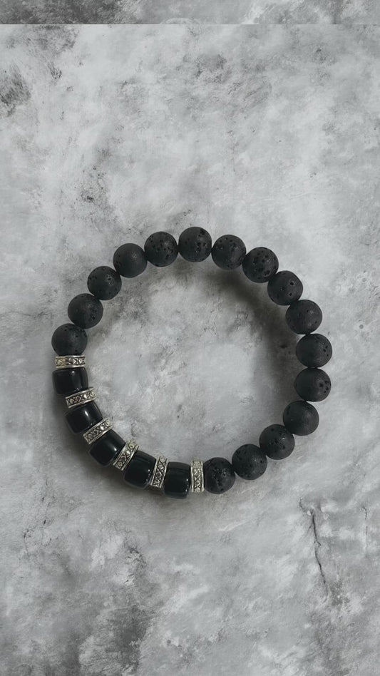 Handmade Men’s Natural Stone Bracelet | Minimal Luxury Beaded Bracelet for Him / 남성용 천연석 수제 팔찌 | 미니멀 럭셔리 남자 비즈 팔찌