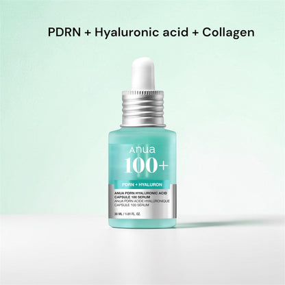 Anua PDRN Hyaluronic Acid Capsule 100 Serum 30ml Double Pack – The Secret to Plump, Glass Skin