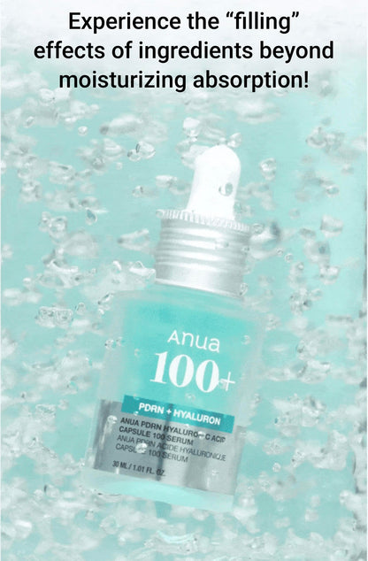 Anua PDRN Hyaluronic Acid Capsule 100 Serum 30ml Double Pack – The Secret to Plump, Glass Skin